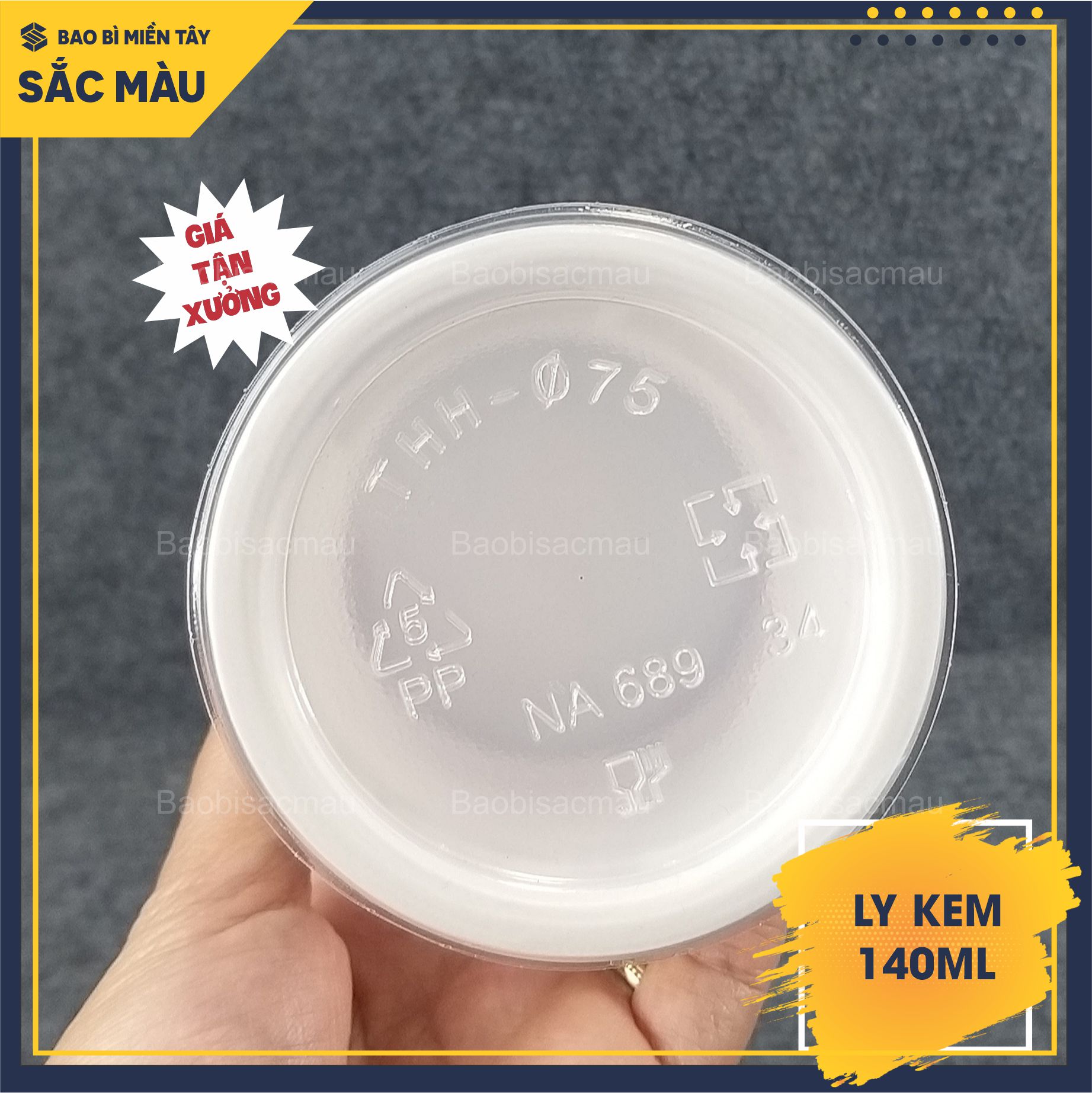 50 cốc/ ly kem 140ml kèm nắp, hủ nhựa đựng kem, hủ đựng sữa chua, đựng nước sốt