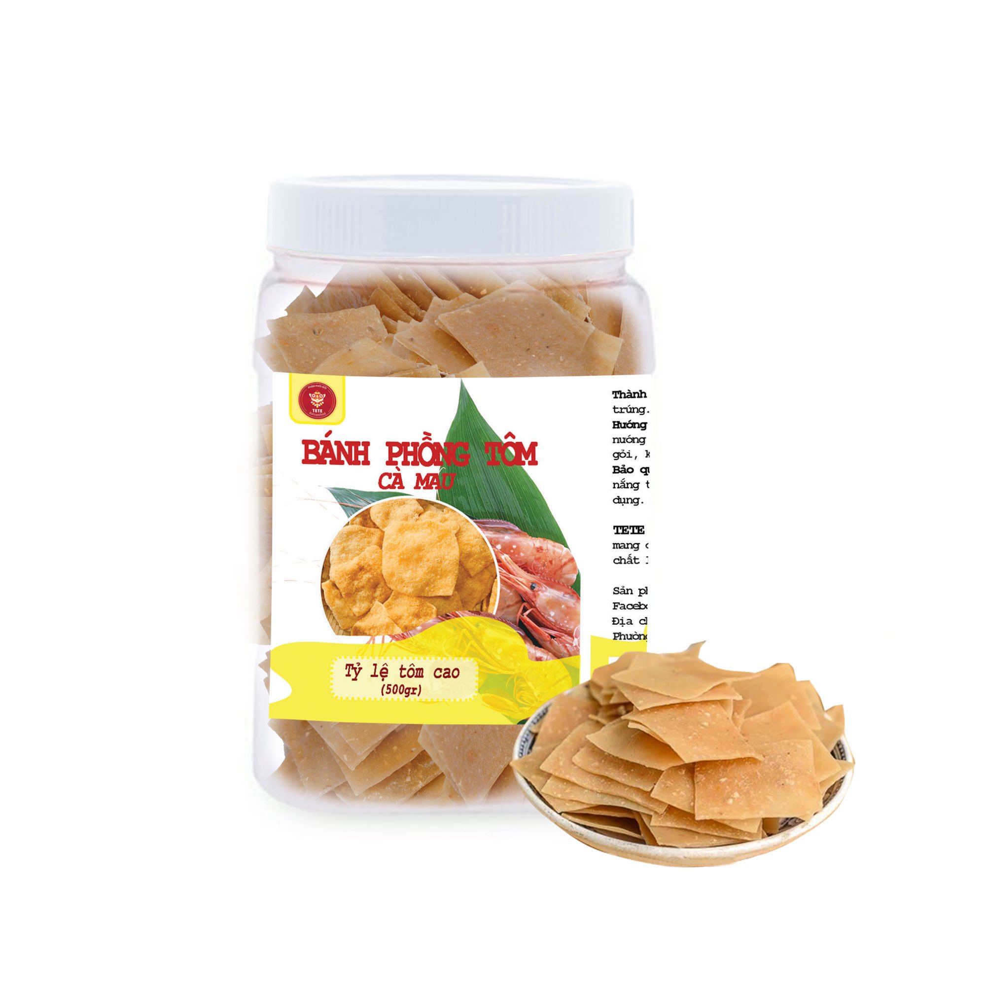 BÁNH PHỒNG TÔM CÀ MAU TETE 500GRAM