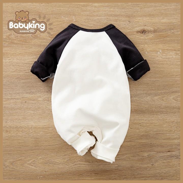 BodySuit,áo liền quần dễ thương dài tay kiểu con voi cho bé , cotton 100%,thương hiệu Aiueo Nhật Bản.