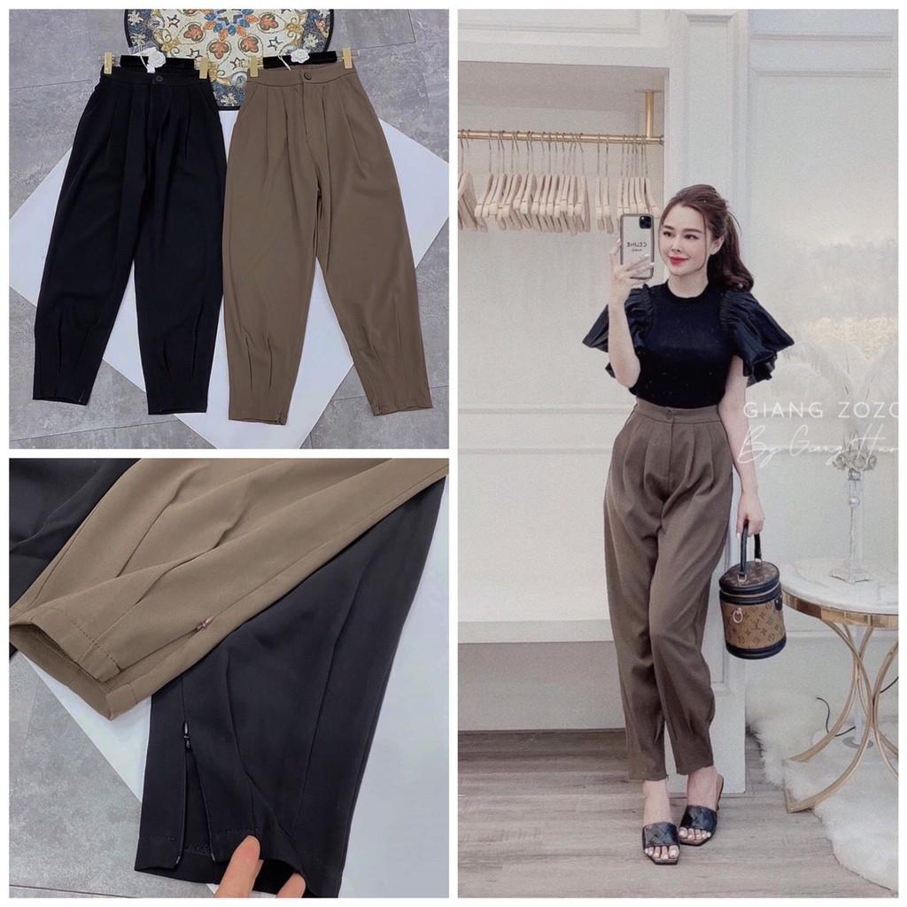 QUẦN BAGGY BO CHÂN KHOÁ GẤU QUẦN TÂY SIÊU ĐẸP CHẤT TUYẾT MƯA ĐỨNG FROM THỜI TRANG BANAMO FASHION BAGGY KHÓA GẤU 8321