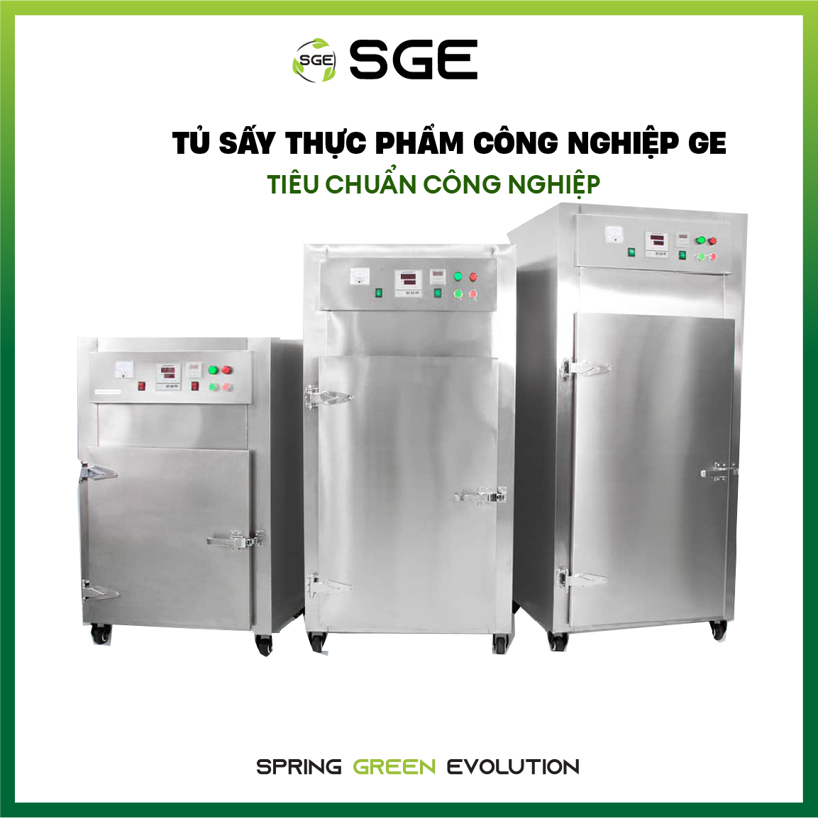 Máy Sấy Công Nghiệp 6 Khay Vuông GE60. Sấy Được Mọi Loại Thực Phẩm, Số Lượng Lớn, Phù Hợp Hộ Kinh Doanh, Nhà Hàng, Sản Xuất Công Nghiệp. Hàng Nhập Khẩu Chính Hãng Sge Thailand