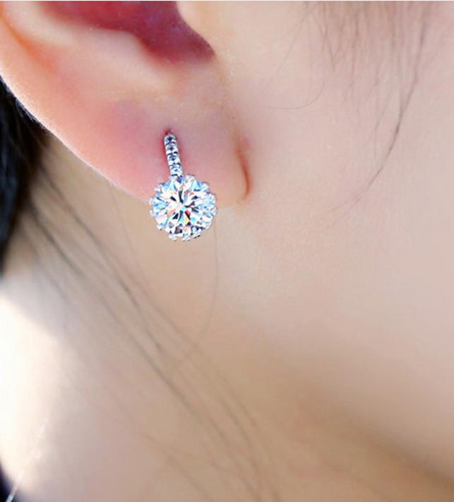 Bông tai nạm đá zircon lấp lánh BHBT346