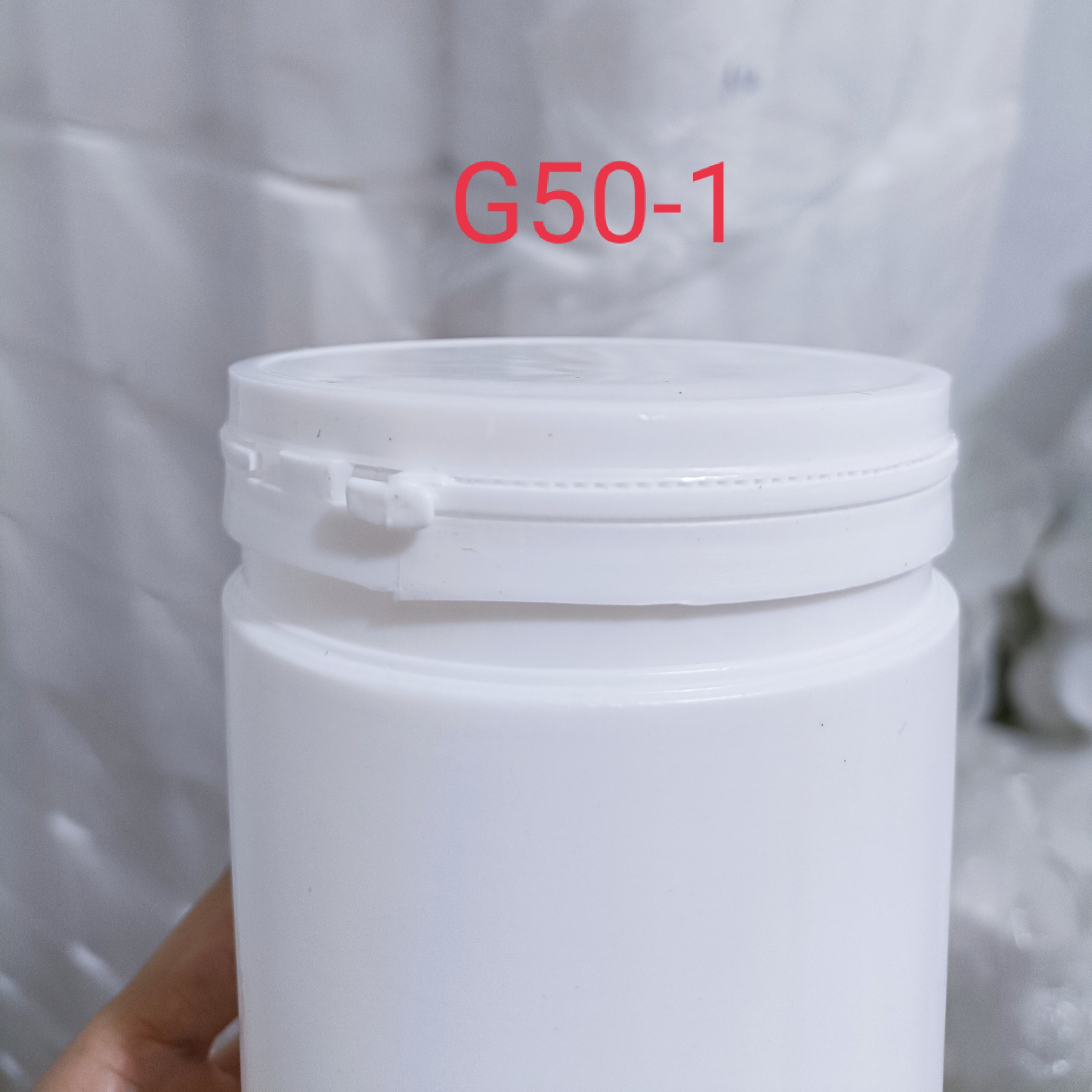 1 Hủ Nhựa Trắng Đục Nắp Galenti Đựng Từ 700G Đến 900g Bột Mịn, G50-1