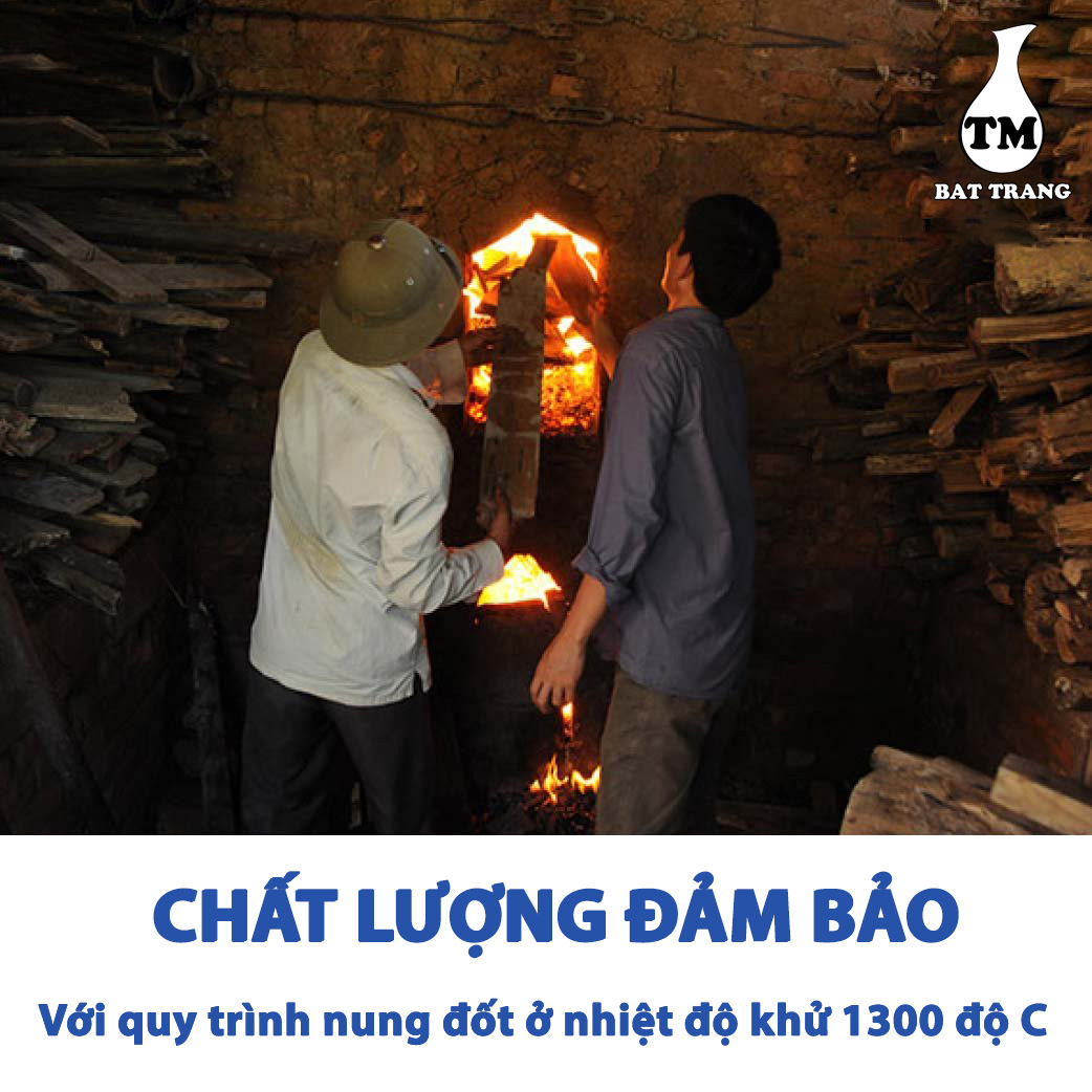 Điêu Bát Men Rạn Bọc Đồng Vẽ Phong Cảnh Gốm Sứ Bat Trang (dieu hut thuoc lao)