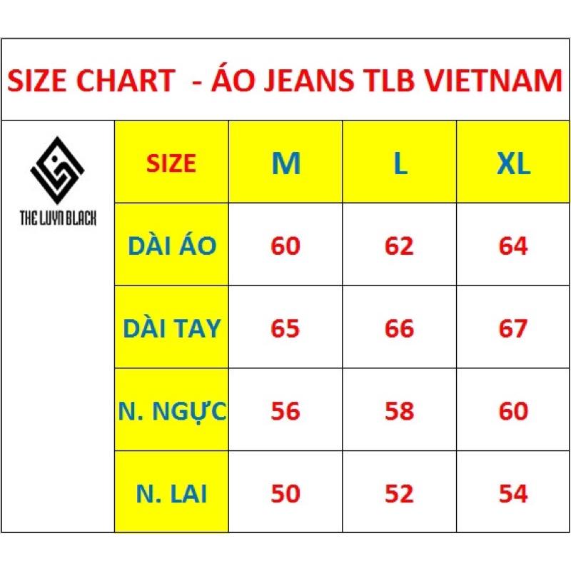 Áo Khoác Jeans Nam Màu Đen Cao Cấp Thêu Chữ Trắng Phong Cách Đường Phố Năng Động - TLB Vietnam