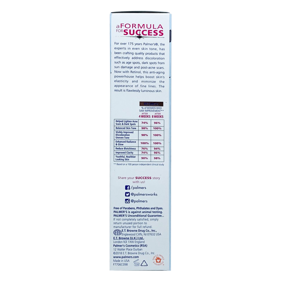 Sữa Dưỡng Thể Trắng Da, Làm Mờ Thâm Nám, Tàn Nhang Palmer’S Skin Success Anti Dark Spot Fade Milk Tone Correcting Body Lotion