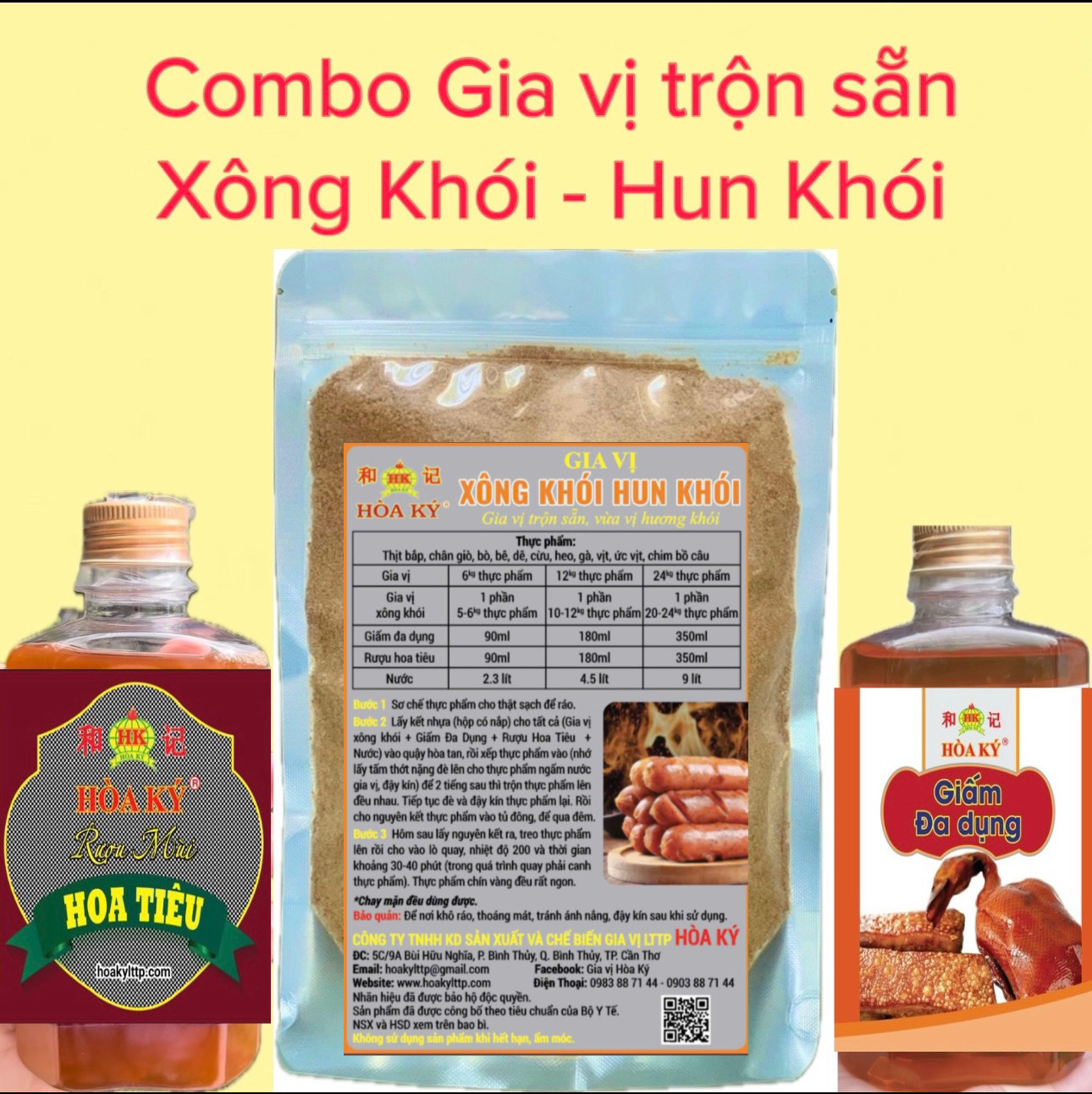 Xông khói gia vị trộn sẵn đầy đủ làm 6kg thực phẩm