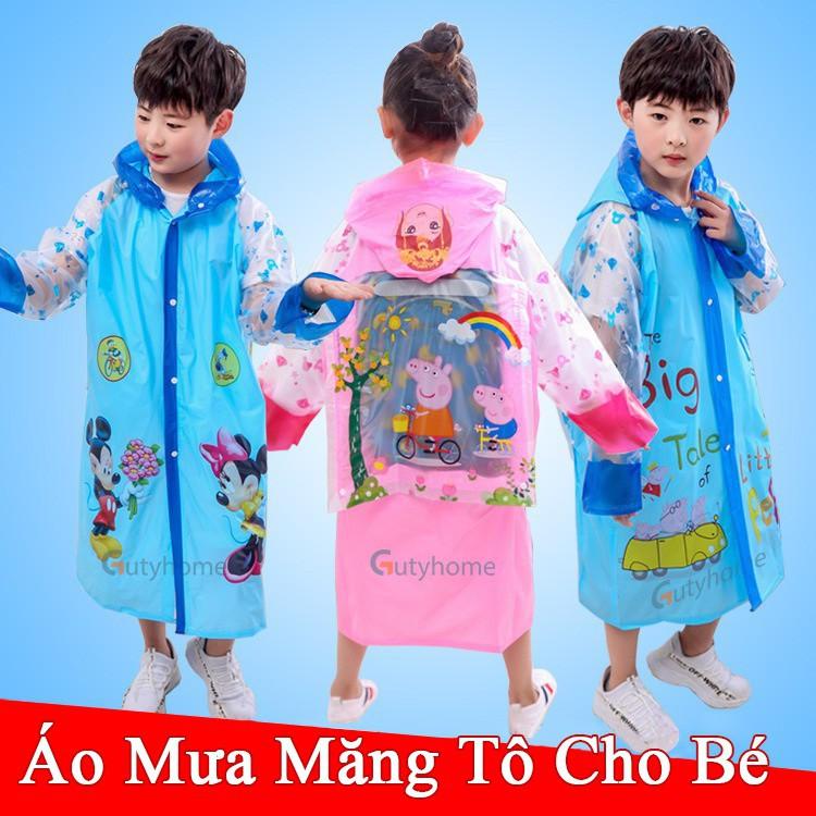 Áo mưa hoạt hình trẻ em/ áo mưa cho bé trai và bé gái