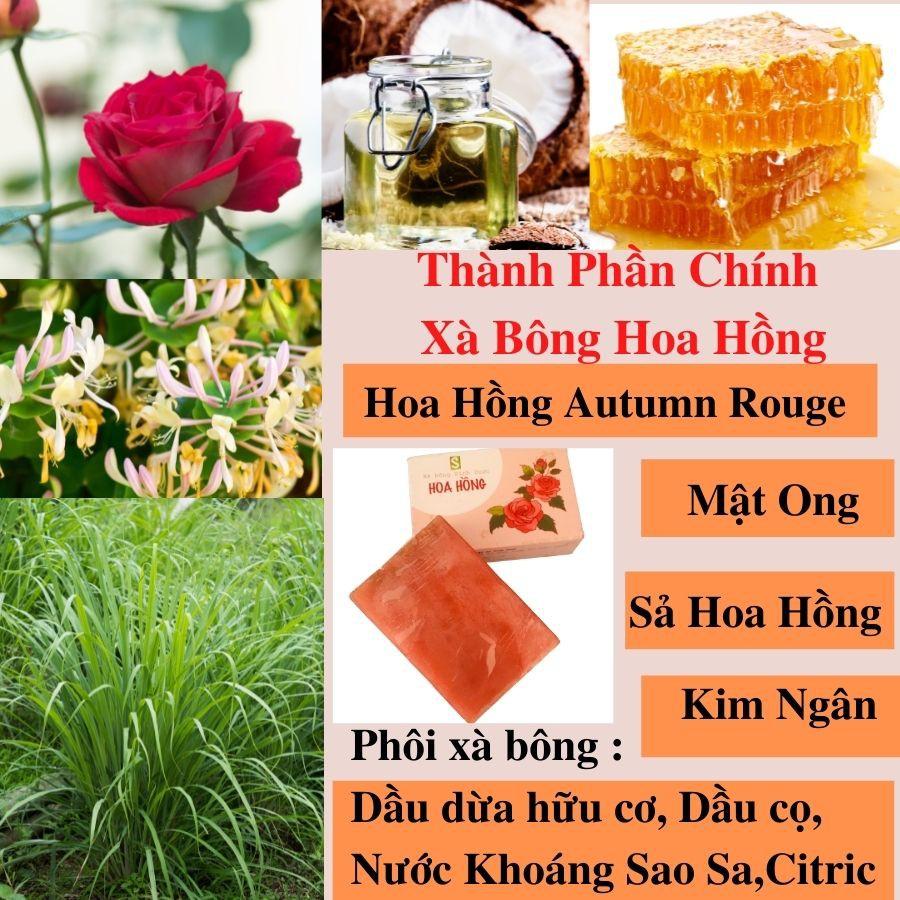 Xà bông - Xà phòng Hoa Hồng Sinh Dược 100% thiên nhiên tắm gội rửa mặt hương hoa hồng đặc trưng thơm nhẹ nồng nàn quyến rũ