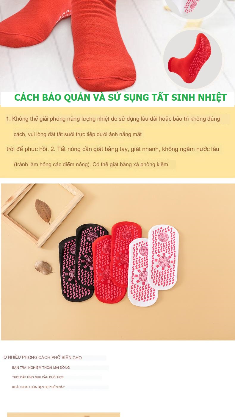 TẤT - VỚ TỰ SINH NHIỆT SƯỞI ẤM VÀ MASSAGE CHÂN