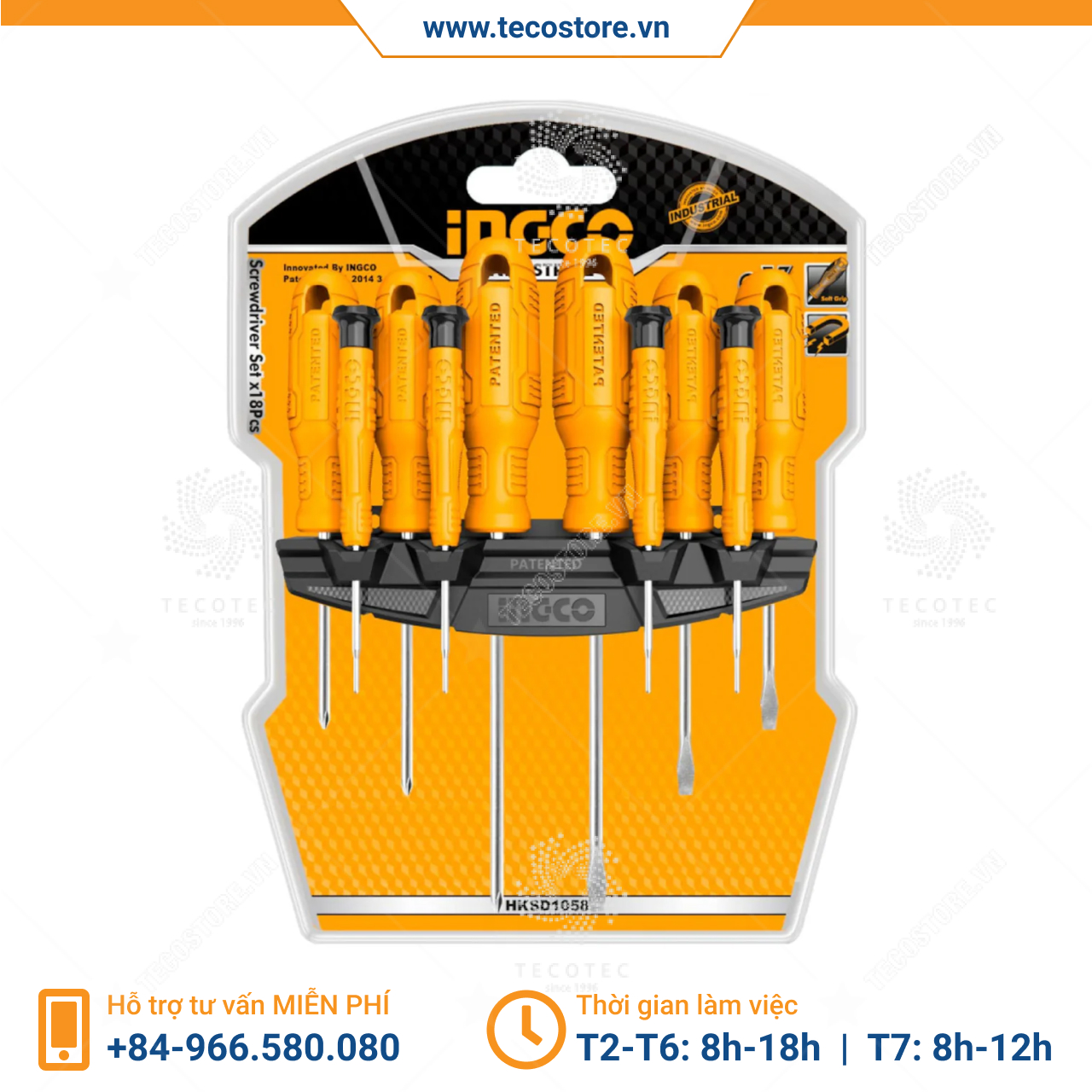 Bộ 10 tua vít đa năng INGCO HKSD1058