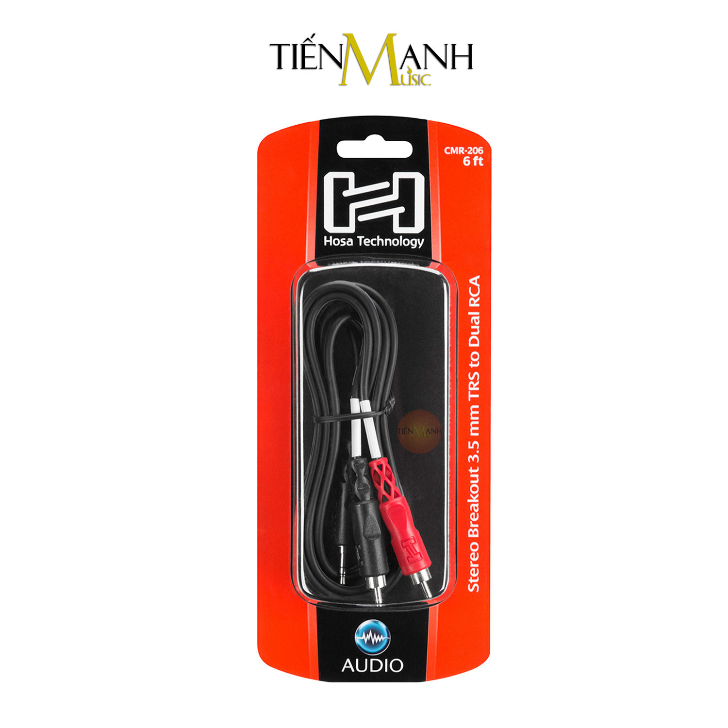 Dây Cáp Chia Tín Hiệu Chữ Y Hosa Đầu 3ly Stereo TRS Sang 2 Đầu Hoa Sen RCA CMR-203, CMR-206, CMR-210, CMR-215, CMR-225 Hàng Chính Hãng - Kèm Móng Gẩy DreamMaker