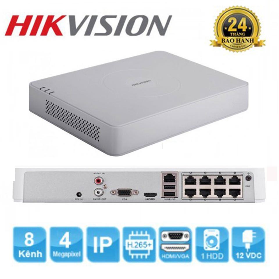 Đầu ghi hình IP NVR 4/8 Hikvision( nhựa, săt) chuẩn nén H.265+, cổng PoE DS-7108NI-Q1, DS-7104NI-Q1/M, DS-7108NI-Q1/M - Hàng chính hãng