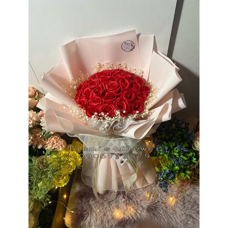  Bó hoa sáp cao cấp 35 bông kèm babi dành làm Quà sinh nhật, valentine, 8/3. 