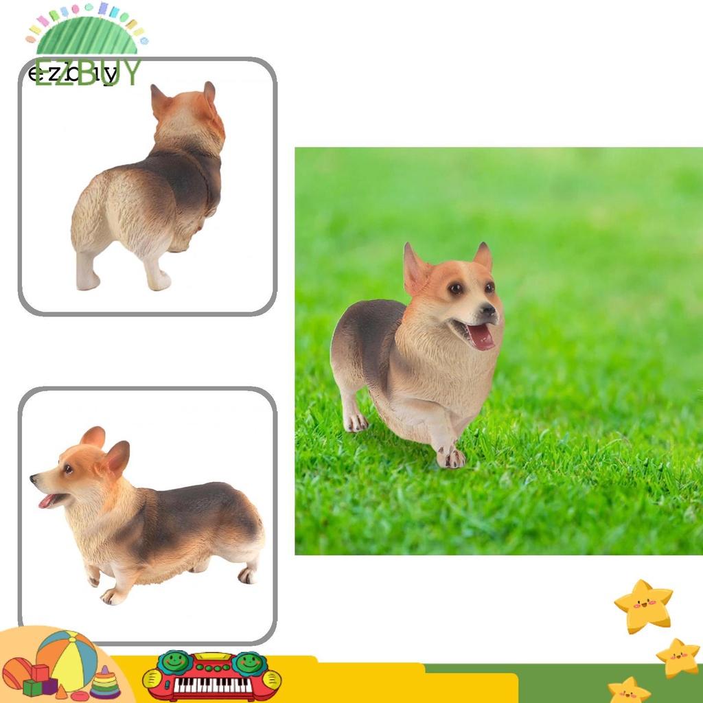 Mini Corgi Sculpture Shock Resistant Dog Corgi Sculpture Fine Workmanship for Children