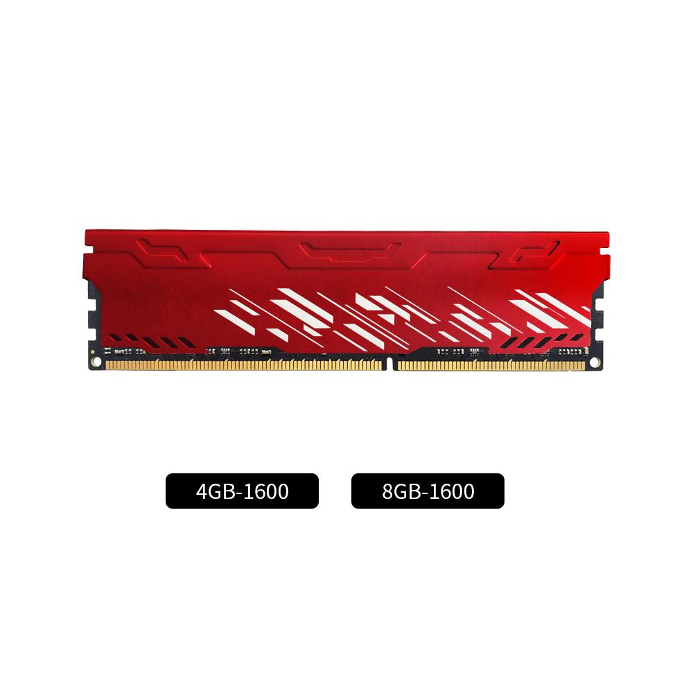 JUHOR DDR3 4GB 1600MHz 1.5V Desktop PC Memory Bank PC Memory RAM Low Power Consumption Wide Compatibility with Heat Sink