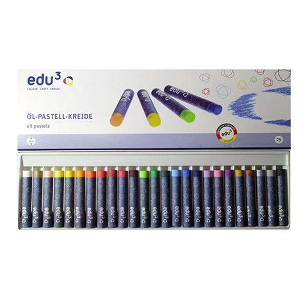 Hộp 25 Màu Sáp Dầu Đầu Tròn EDU3 3101025 (9mm)