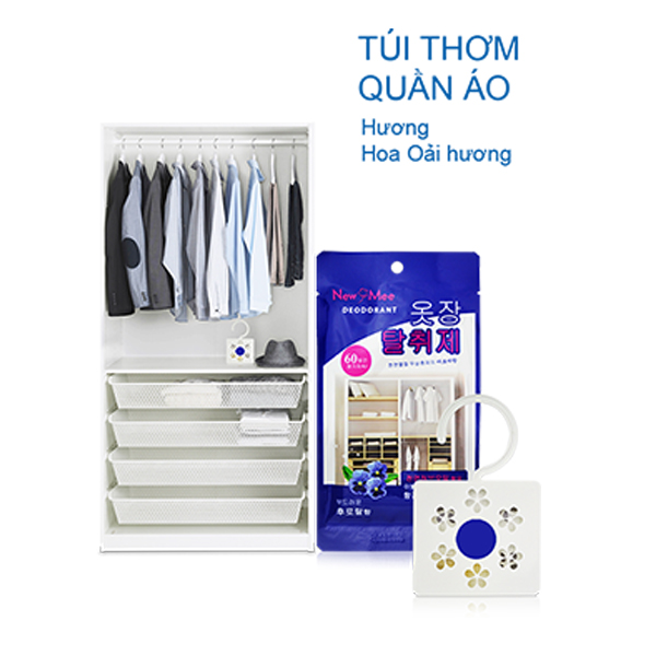 Túi Thơm Treo, Khử Mùi Tủ Quần Áo New Mee Deodorant Hàn Quốc