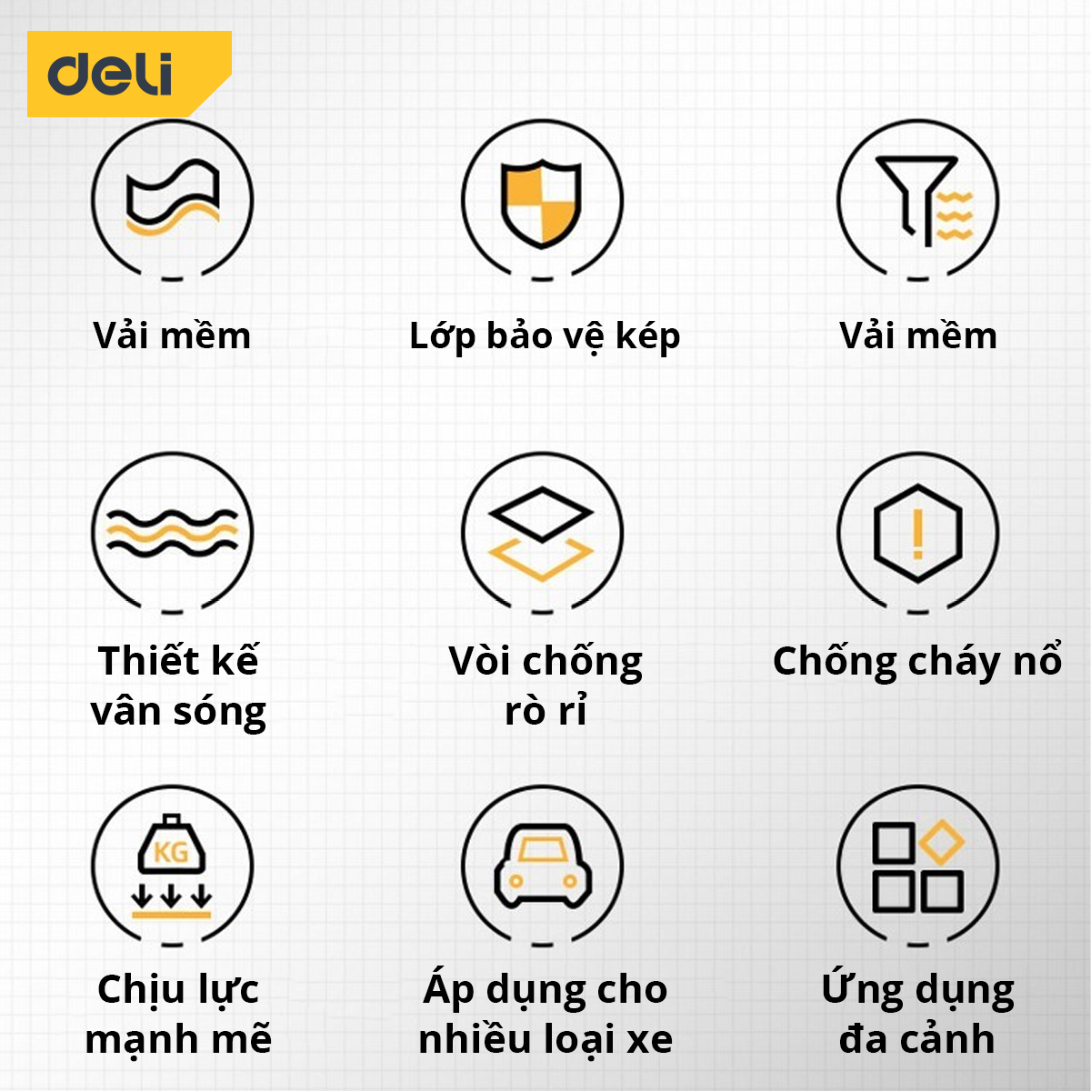 Đệm Bơm Hơi Ô Tô Deli Cao Cấp Chính Hãng Đem Lại Cảm Giác Thư Giãn - Có Thể Dùng Làm Giường Du Lịch Tiện Lợi - DL883135