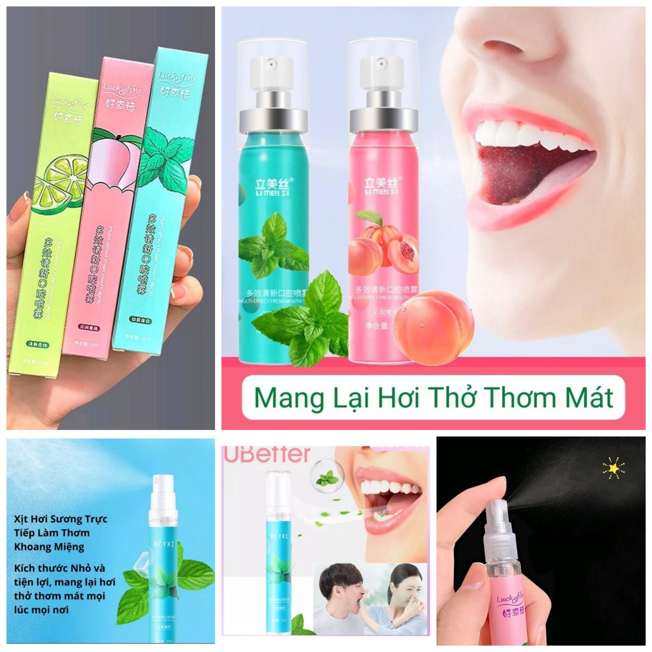 Lọ xịt khử mùi diệt khuẩn thơm miệng chống sâu răng bằng thảo dược cho nam nữ hương thơm quyến rũ