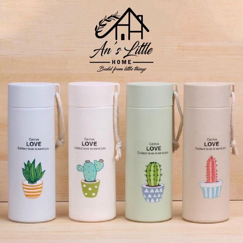 CHAI NƯỚC THỦY TINH VỎ NHỰA IN HÌNH XƯƠNG RỒNG - CÓ DÂY XÁCH ANHOME GIÁ RẺ