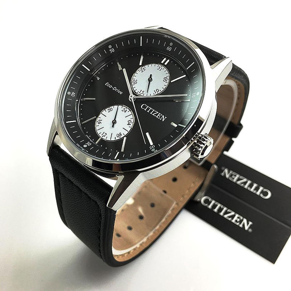 Đồng Hồ Nam Citizen Dây Da BU3020-15E - Mặt Đen