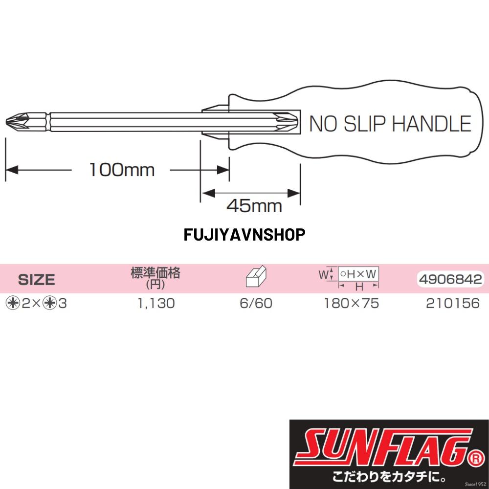 Tuốc nơ vít 2 đầu chuyển Sunflag 875 (#2X#3X135)