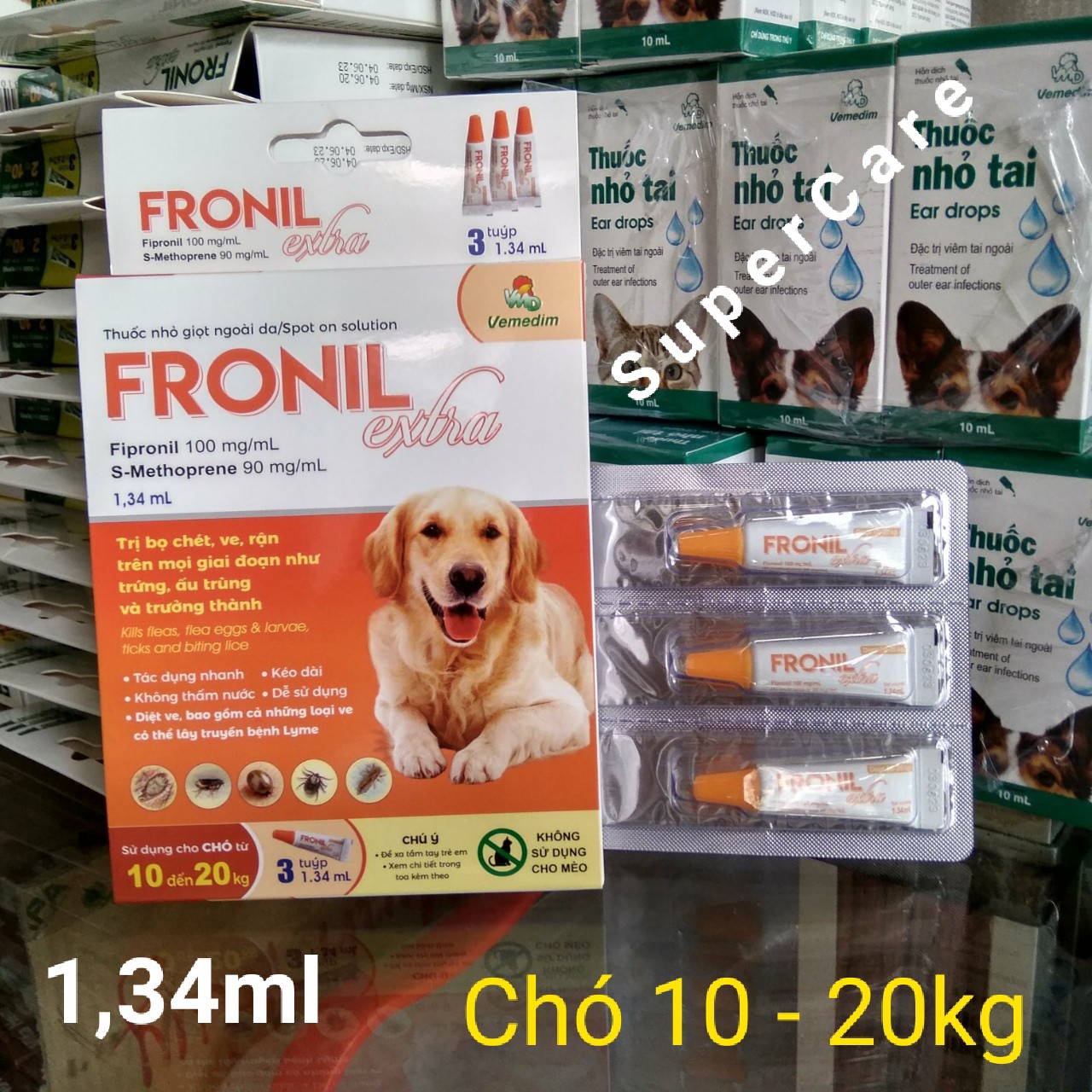 Fronil Extra -Sản Phẩm Mới Cao Cấp Trị Ve Rận Bọ Chét Chó 10-20Kg