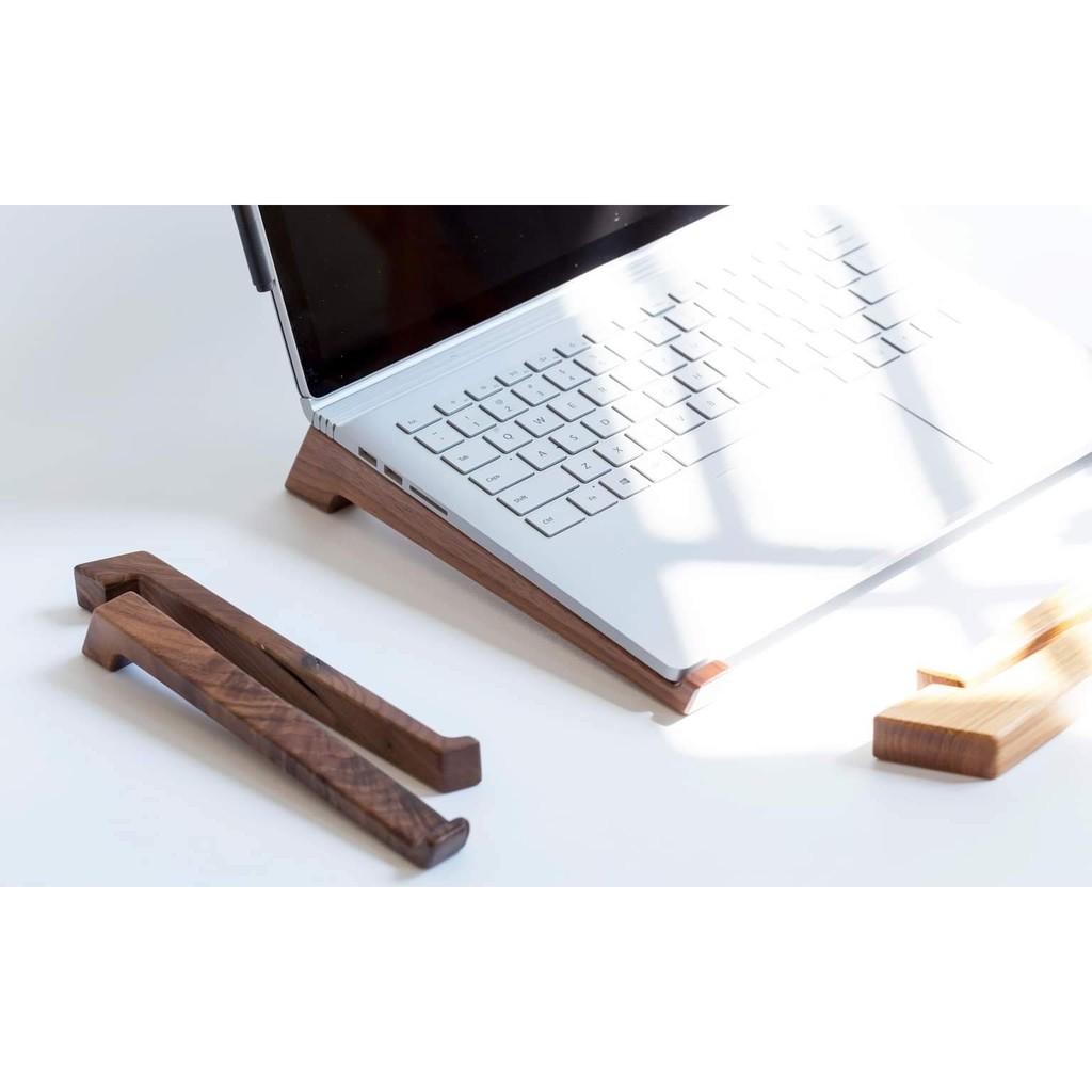 Kệ - giá đỡ tản nhiệt Laptop - gỗ Walnut