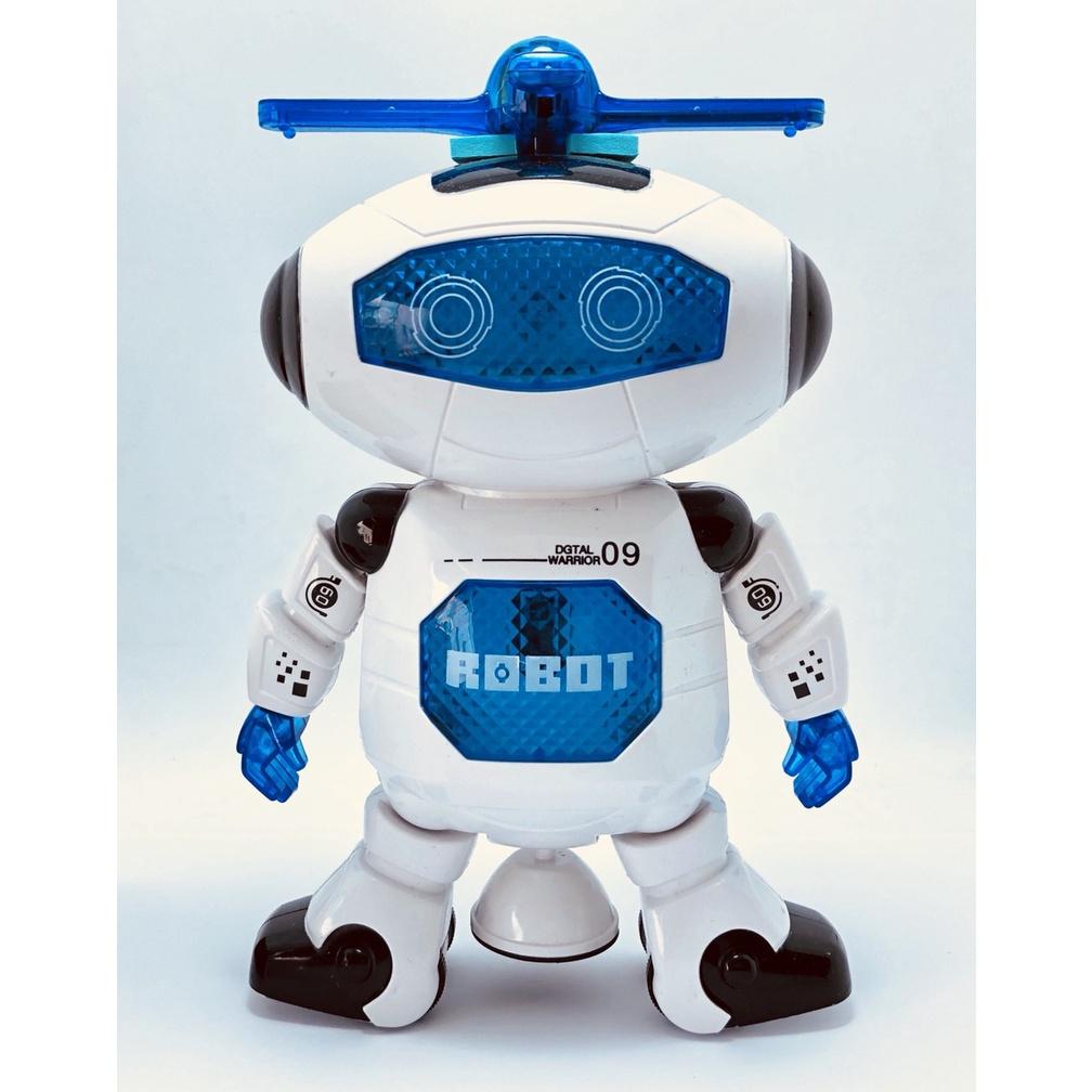 Đồ Chơi Robot Nhảy Múa Có Đèn Led Xoay 360