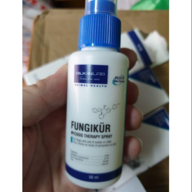 Thuốc xịt FUNGIKUR bệnh nấm cho chó mèo - Chai 50ml