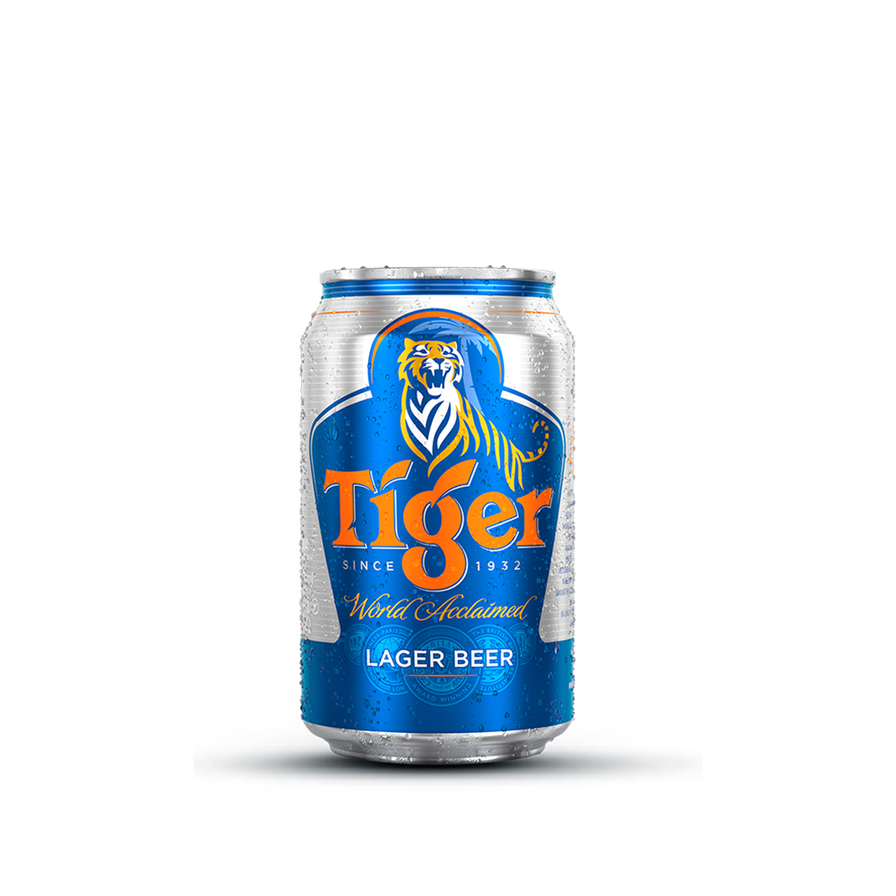 Thùng 24 lon bia Tiger 330ml - Bao bì Xuân