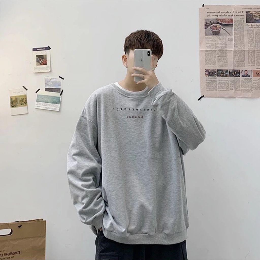 ÁO SWEATER NỈ UNISEX VITAGEFORCE ÁO NỈ KHÔNG NÓN FORM RỘNG NAM NỮ NHIỀU MÀU