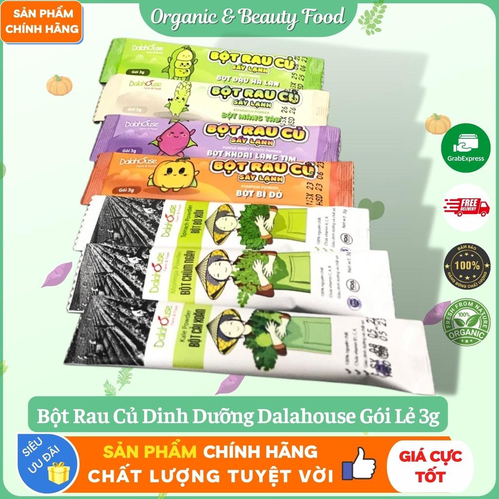 Gói Lẻ - Bột Rau Củ Dinh Dưỡng Ăn Dặm - Bột Rau Củ Sấy Lạnh Cho Bé Nguyên Chất Dalahouse - Gói 3g