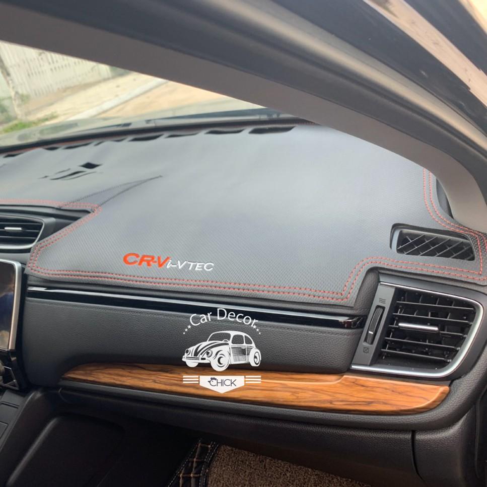 Thảm taplo Honda CRV 2018 - 2022 Da vân carbon cao cấp