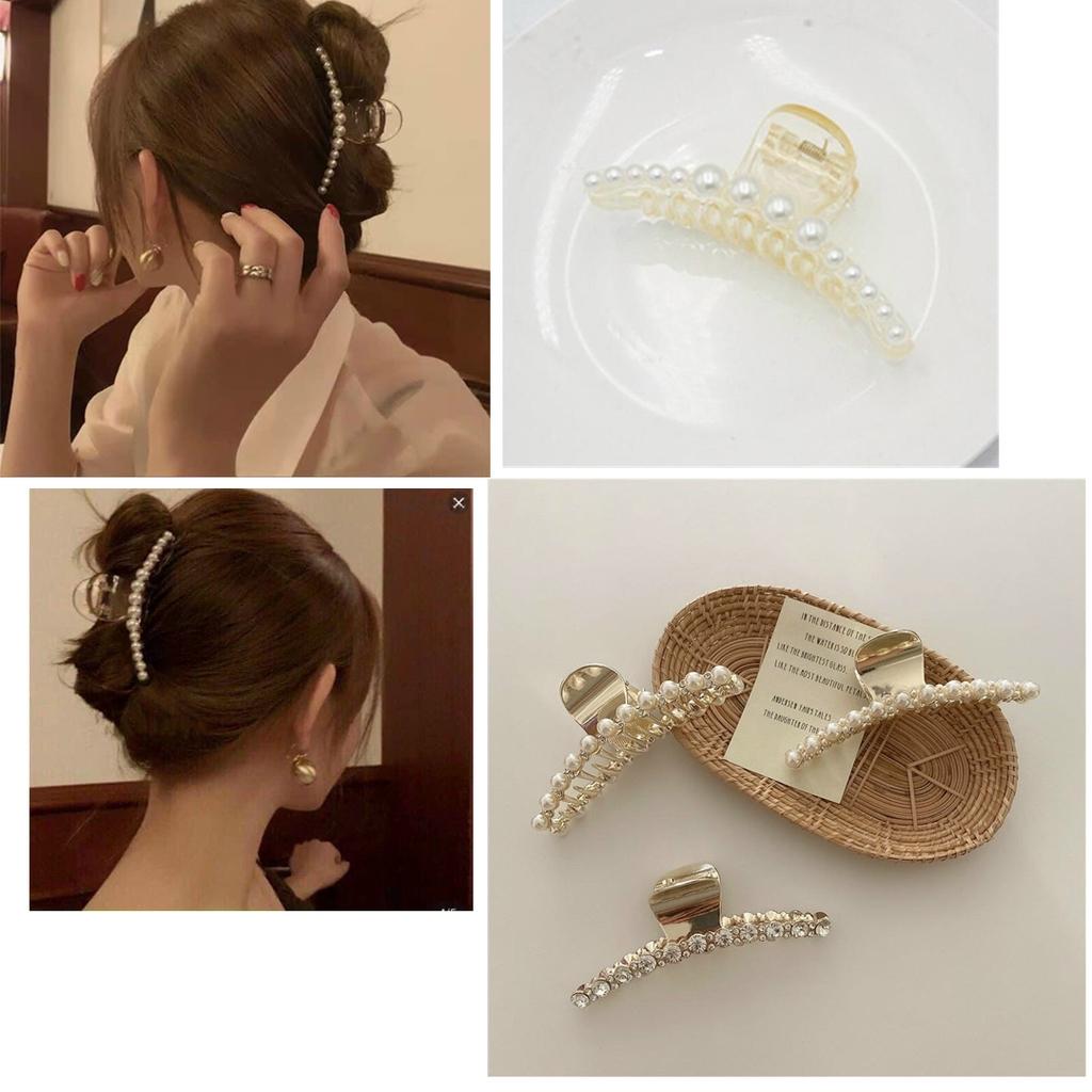 Gắp Tóc Chữ T Đính Hạt Tiểu Thư