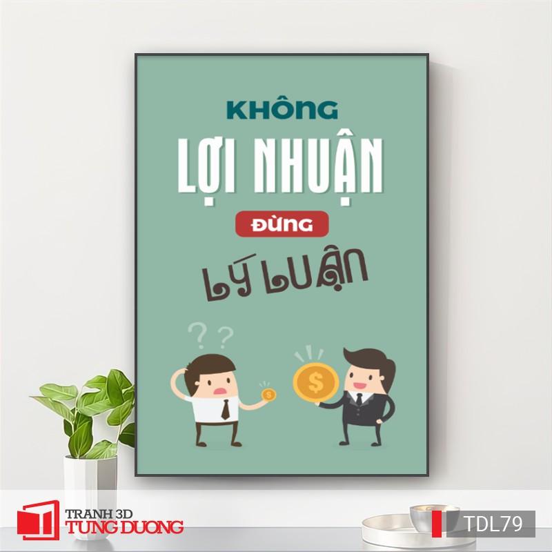 Tranh treo tường động lực văn phòng câu nói slogan truyền cảm hứng, tranh canvas trang trí DL26