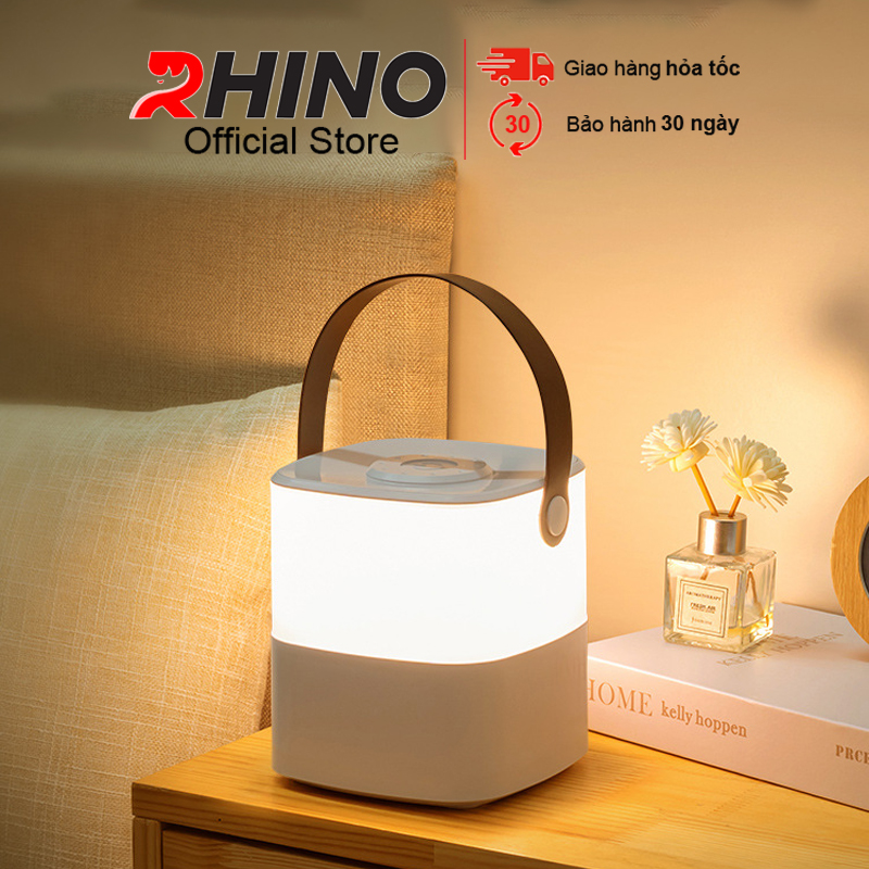 Đèn ngủ, đèn học 3 ánh sáng Rhino L701 Tích điện, kèm quai treo