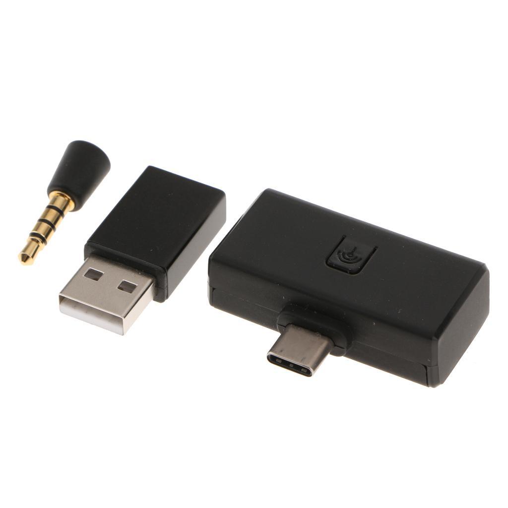 Wireless Audio Headphone Type-C Adapter With 3.5mm Microphone Head Low Latency For Switch Console, PS4 Console, PC