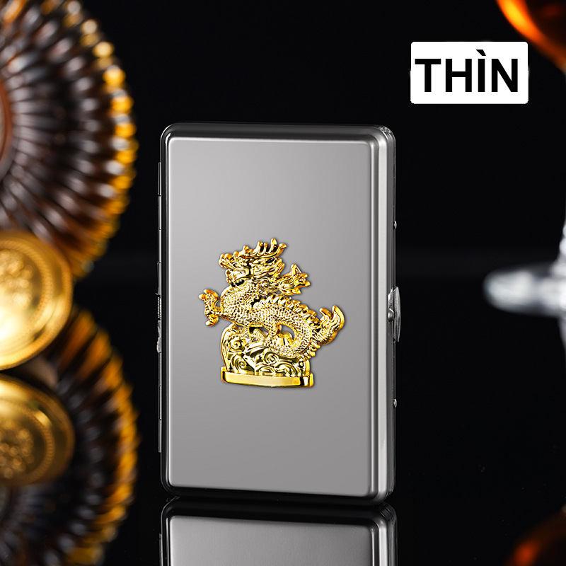 Hộp Đựng Thuốc Kẹp Kim Loại 12 Con Giáp Cao Cấp