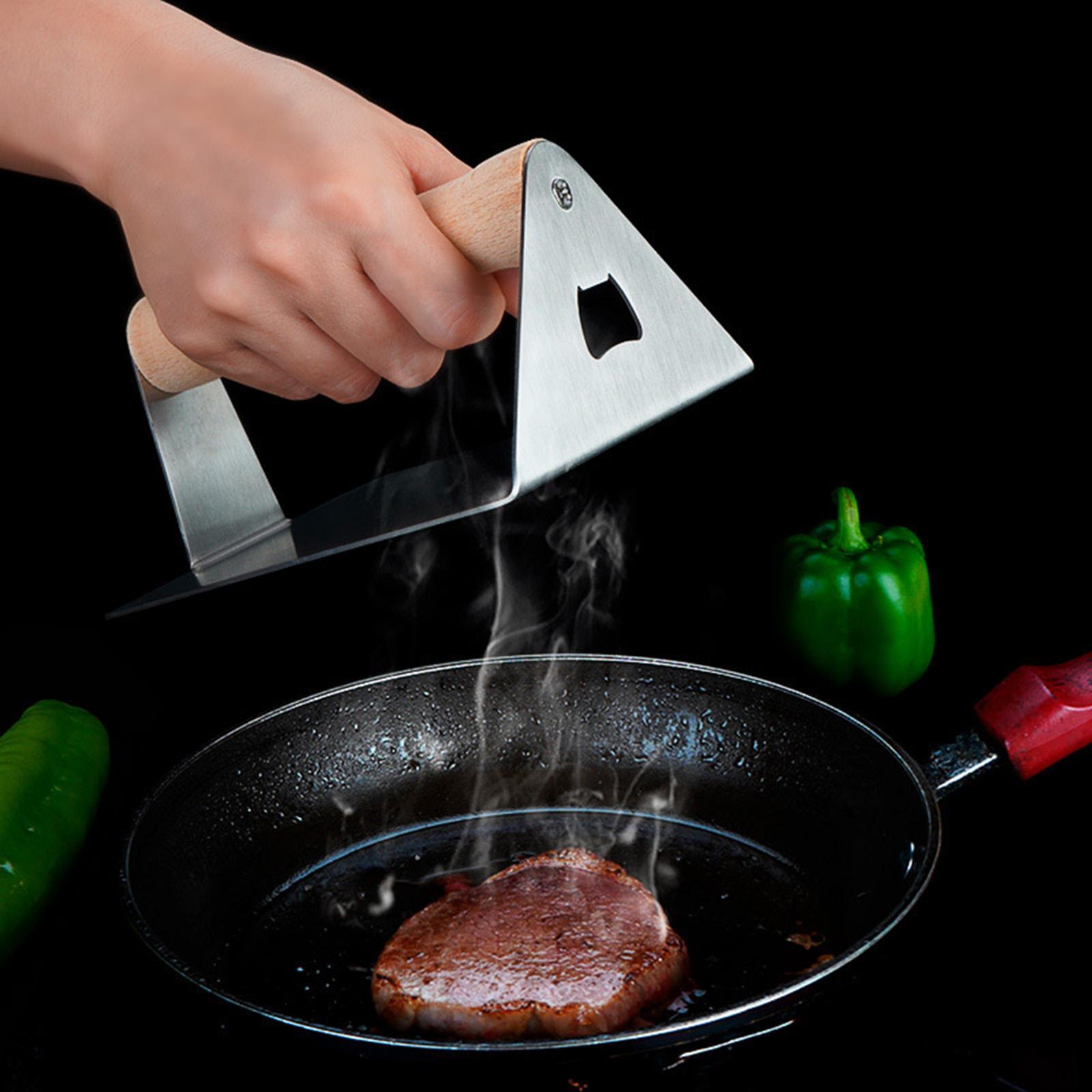 Stainless Steel Burger Press  Heavy Duty for BBQ Outdoor Camping