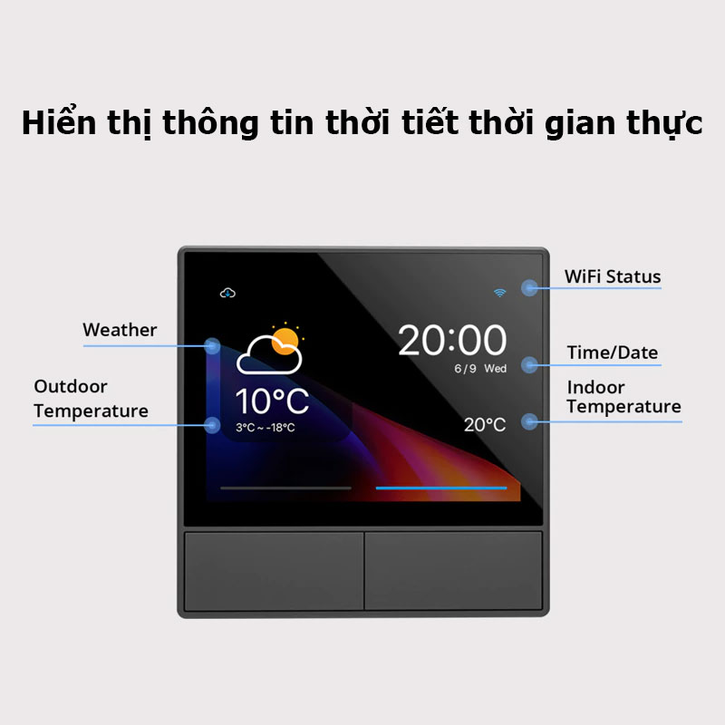 Bảng điều khiển trung tâm SONOFF NSPanel US công tắc thông minh màn hình cảm ứng HMI gắn âm tường kết nối wifi