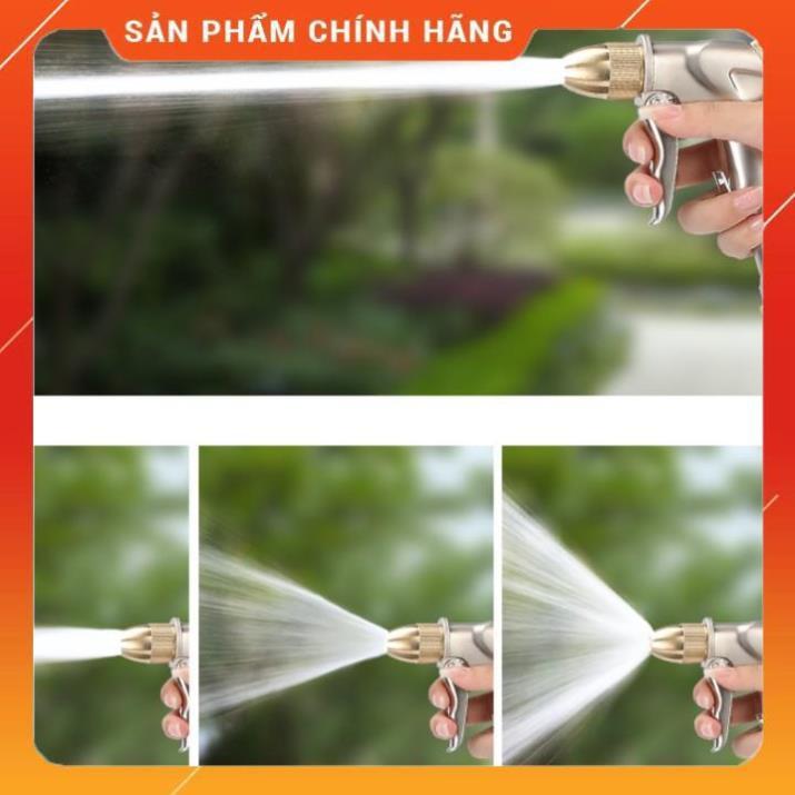 Vòi Xịt️️ Bộ dây vòi xịt nước rửa xe, tưới cây , tăng áp 3 lần, loại 15m 206701 đầu đồng,cút đồng