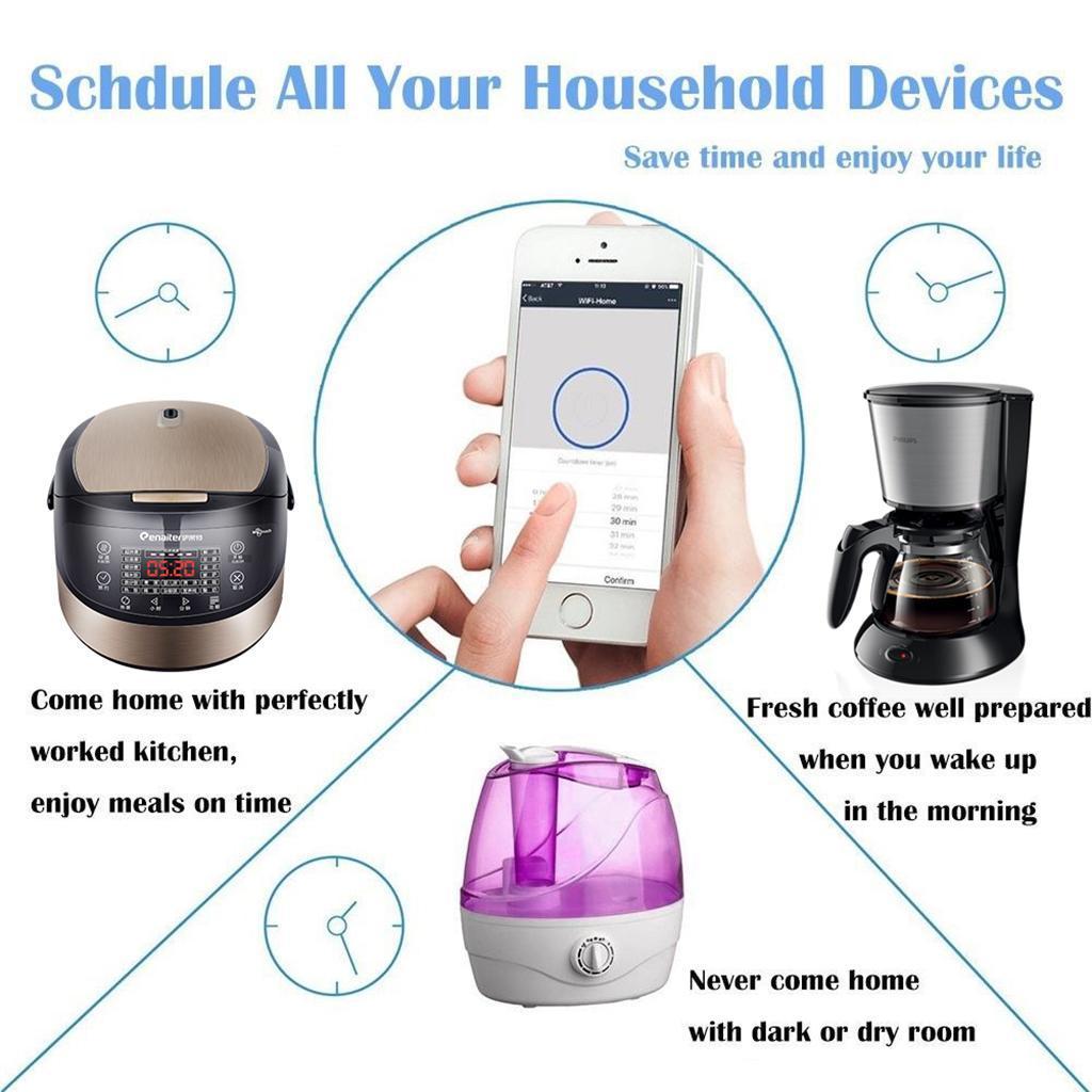 APP Mobile Phone Remote Control Switch Smart WiFi Socket Timer Power US Plug
