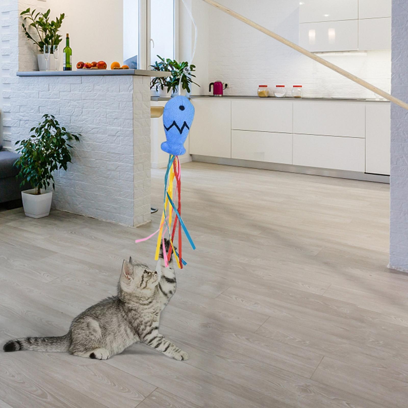 Cat Toy Training Exercise Catcher Interactive Kitten Toys Pet Supplies Blue