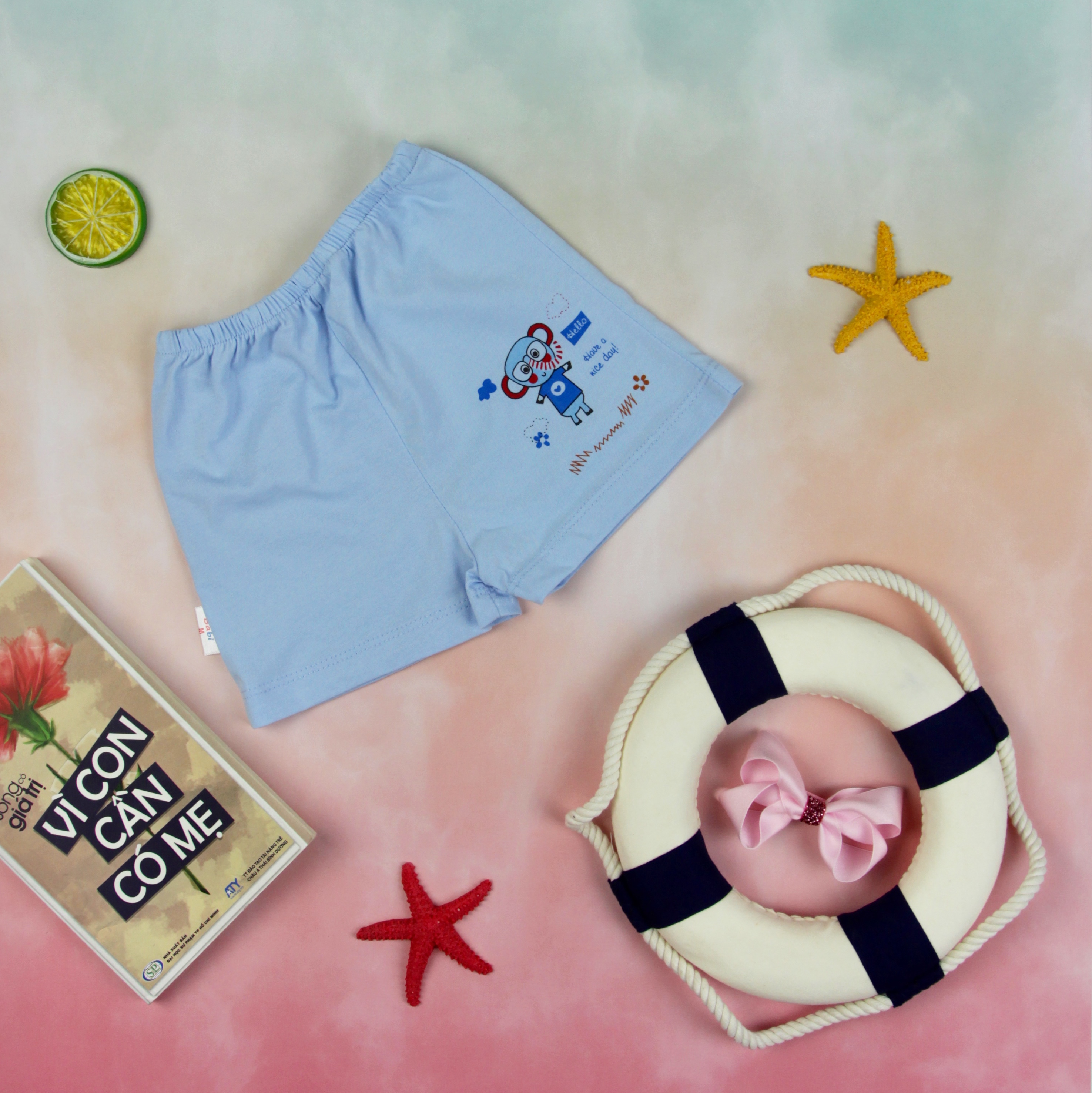 Combo 5 quần ngắn sơ sinh cao cấp đáng yêu