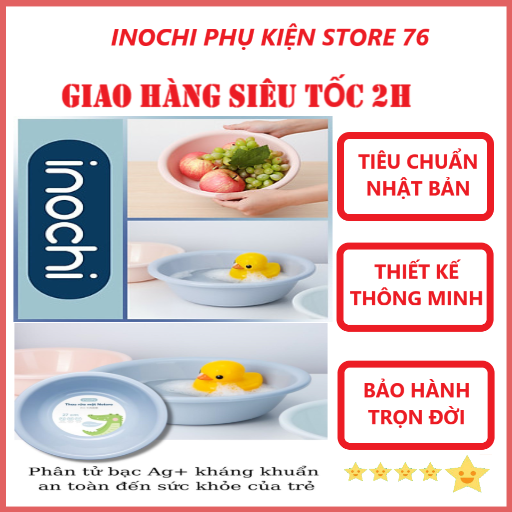 Thau , Chậu Rửa Đa Năng / Thau Rửa Mặt , Rau Củ Quả Notoro Nhiều Size ( Tặng kèm khăn lau tay pakasa) - Hàng Chính Hãng ( Giao màu ngẫu nhiên)