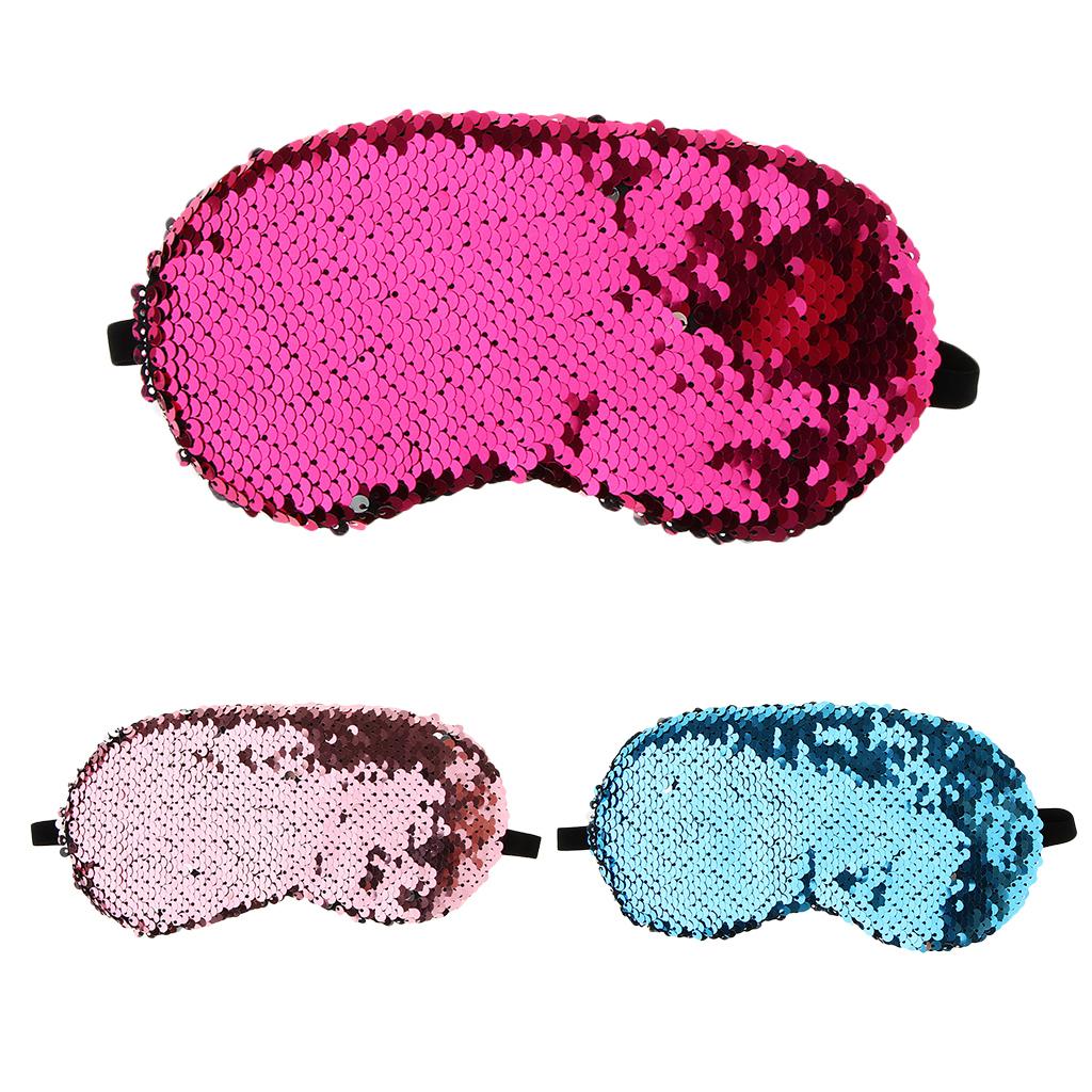 Glitter Sequins Mermaid Elastic Eye Mask Sleeping Rest Blindfold Sleep Aid