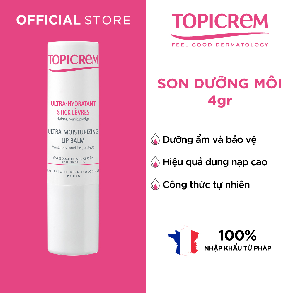 Son dưỡng môi - TOPICREM Ultra-Moisturizing Lip Balm - 4g