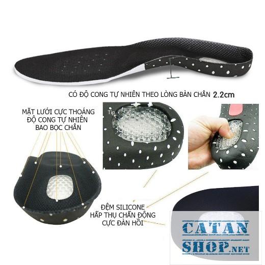 Miếng lót giày thể thao chuyên dụng, Lót đế giày Sport siêu êm chân, khoáng khí, khử mùi hôi, tiện dụng